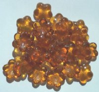 25 5x16mm Topaz Cupped Flowers